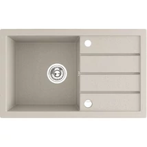 Laveo RINA csepptálcás bézs mosogató automata dugókiemelős, helytakarékos szifonnal