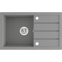 Laveo RINA csepptálcás szürke mosogató, automata dugókiemelős, helytakarékos szifonnal