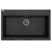 Laveo TAU 8 Gránit mosogató: egymedencés, fekete, SRT_7108 Laveo TAU 8 Gránit mosogató: egymedencés, fekete, SRT_7108