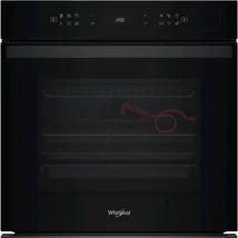 Whirlpool WOI68PT1SBAC Fekete üveg, finoman csukódó sütőajtó , MF8, PIROLITIKUS és HIDROLITIKUS tisztítás, "A+", Assisted kijelző (magyar nyelvű, érintőszenzoros), Connectivity, teleszkópos sütősín, 73 liter