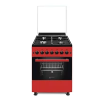 NOVACOOK F6B40EF R 57x58cm gáz elektromos kombi tűzhely PIROS