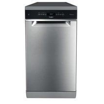 Whirlpool WH6FB10BS7A0X Keskeny mosogatógép, B/A/A, 10 teríték, inox , 9 program, 8.7 l , 6. Érzék technológia, 3. evőeszköztartó fiók, digitális kijelző, elektronikus öblítő- és sóhiány jelző, vízvédelem, 42 dBA, NaturalDry száradást segítő ajtónyitó ren