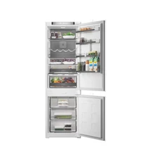 Whirlpool WHK2 5293 B5E2 Beépíthető kombinált hűtő  270L (194/76l ), D, Elektronikus vezérlés HomeWhiz WIFI+BLE támogatás, Adaptív hűtés akár 20%-os energiamegtakarítással, Metal multiflow, csúszópántos zsanér (sliding), 10 év kompresszor garanciával,  17