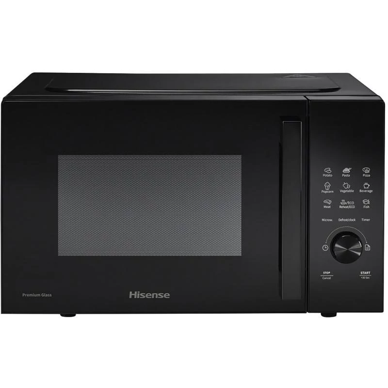 Hisense H23MOBSD1H Űrtartalom: 23liter, Elektronikus vezérlés, 10 mikro teljesítményfokozat, Teljesítmény: 800W, 9 elrőe beállított program,   fekete