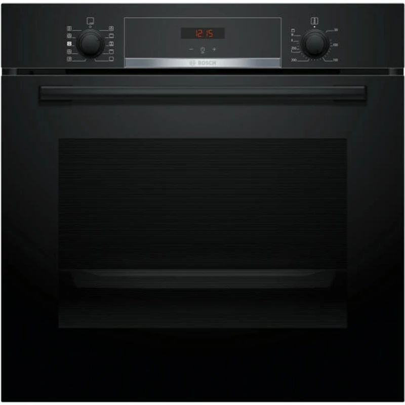 Bosch HQA534BB3 Önállóan beépíthető sütő HotAir Steam hozzáadott gőz funkcióval - Serie4 - fekete - 71 l sütőtér - 8 funkció - 3D hőlégbefúvás - Energiaosztály: A+ - EcoClean hátfal
