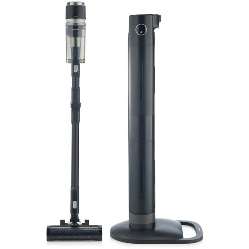 Hisense HVC676451DA Álló Porszívó - Felső motoros - Porgyűjtő állomással -  120W,   x3 HEPA szűrvel,  TURBO kefe,  töltő állomás