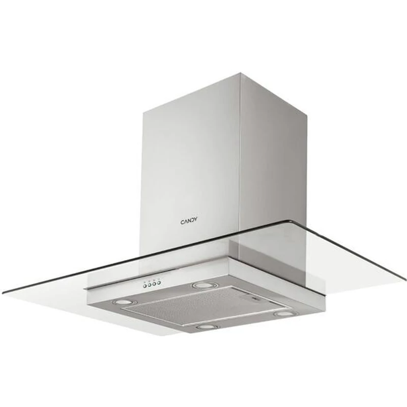 Candy CVMI900X Sziget páraelszívó, 90 cm széles, C, 620m3/h légszállítás, inox-üveg