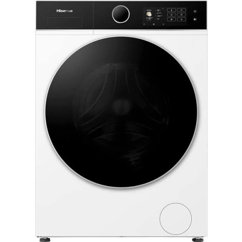 Hisense WF5i8043BWF Keskeny mosógép, 8 kg / 54l, 1400 f, "A" , INVERTERES motorral,iPlay: színes TFT kijelző érintőgombokkal, WIFI - ConnetLife képes, AddCloth - ruha hozzáadása, GŐZPROGRAMOK, Dobvilágítás,  Totál AquaStop
