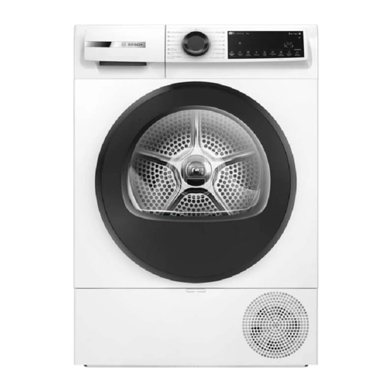 Bosch WQJ24201BY Hőszivattyús kondenzációs szárítógép , Serie6 , Home Connect , 9kg , D , Fekete ajtó , EasyClean kondenzátor , Döntött TouchControl kijelző , AutoDry , Státuszjelzés ,  Vasaláskönnyítés