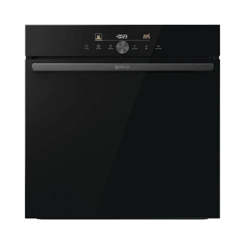 Gorenje BPS6747A09DBGOT Beépíthető sütő,  12 sütési mód,hozzáaadott gőz, 77 liter , érintőképernyős kijelző, "A+" energiaosztály, PIROLITIKUS öntisztás,  teleszkópos sütősín két szinten