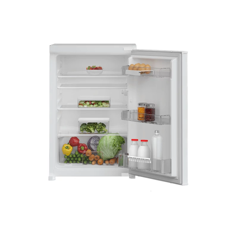 Whirlpool WHLS 2131B4 Beépíthető hűtő, 126 l, E , üvegpolcok,  beépítési méretek: 85x60x55 cm
