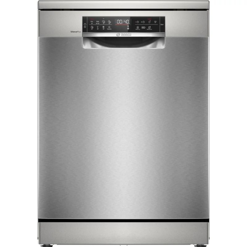 Bosch SMS8ECI02E Szabadonálló Mosogatógép - Serie 8 - Home Connect - Nemesacél - 14 teríték - Energiaosztály:A - 8 program - 4 opció - Nagyméretű LED kijelző - Érintőgombos vezérlés - EfficientDry szárítás - MaxFlex Pro kosárrendszer - VarioDrawer Pro