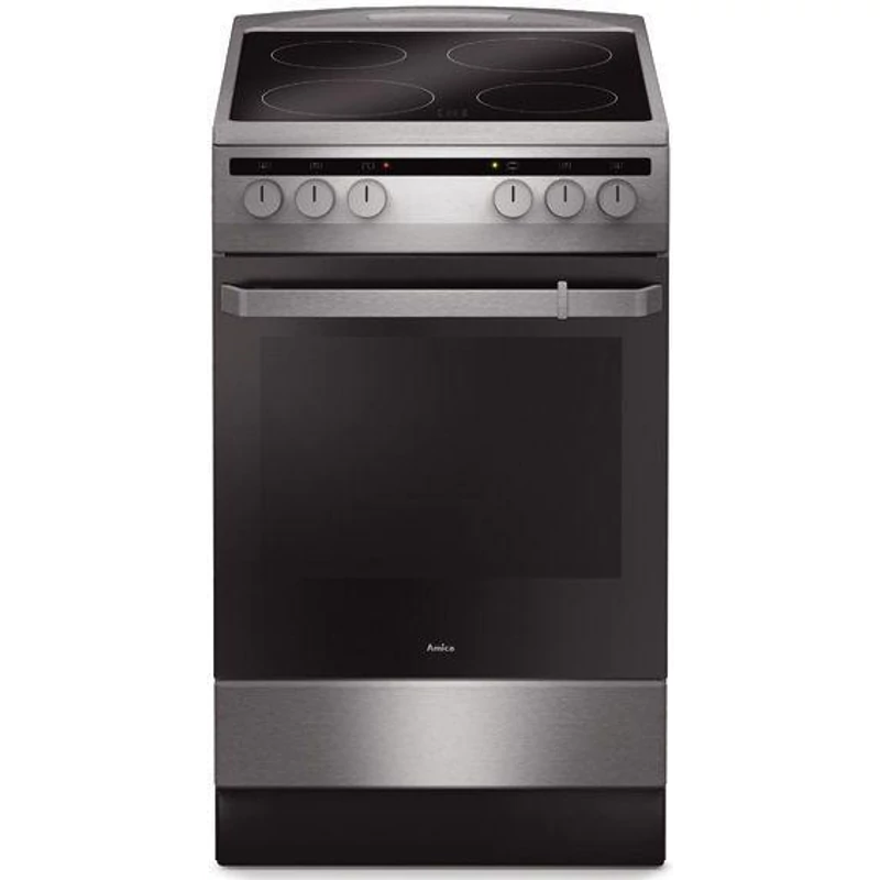 Amica 55352 szabadonálló multifunkciós kerámialapos tűzhely, inox