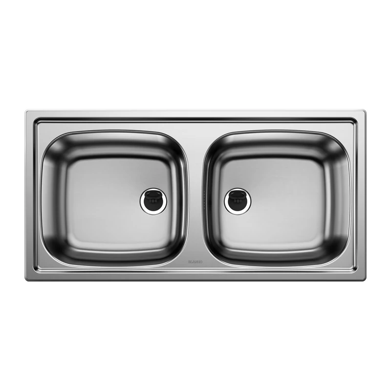 BLANCO TOP EZ 8X4 mosogatótálca, natúr rozsdamentes acél, excenter nélkül, 1 1/2" lefolyó