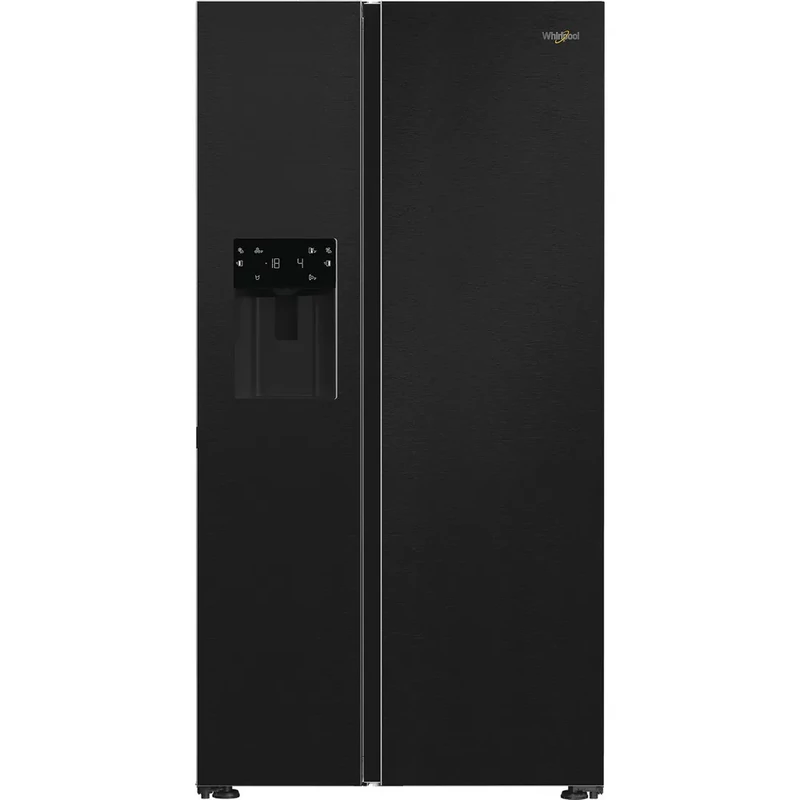 WHIRLPOOL WHG26574WXK5E SIde-by side hűtőszekrény, D  , 375 / 203 , 6. érzék technológia, FreshLock, ProFresh, Black Inox készülékszín, digitális kijelző, jégkészítő és vízadagoló, multiflow 179X91x70,5cm