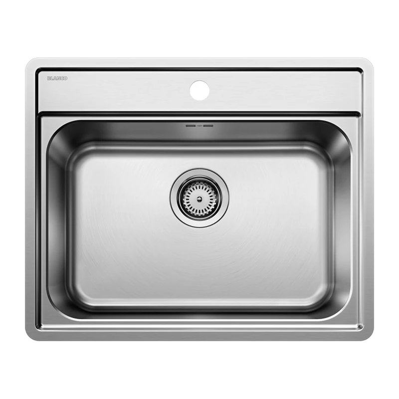 BLANCO LEMIS 6-IF mosogatótálca, fényezett rozsdamentes acél, 1 csaplyukkal, excenter nélkül BLANCO LEMIS 6-IF mosogatótálca, fényezett rozsdamentes acél, 1 csaplyukkal, excenter nélkül