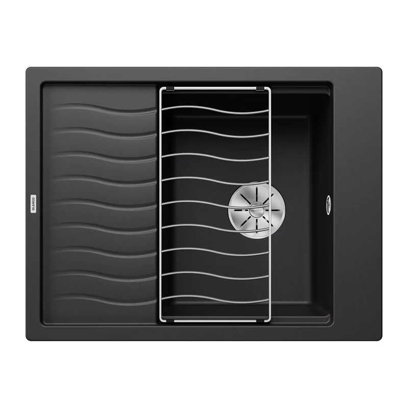 BLANCO ELON 45 S Silgranit mosogatótálca, fekete, excenter nélkül