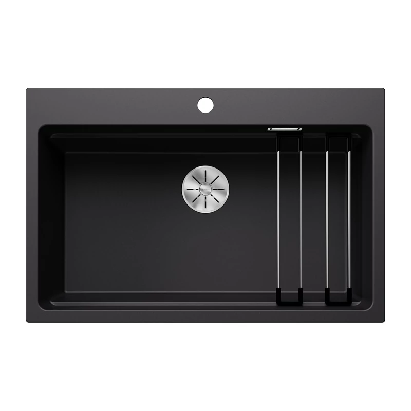 BLANCO ETAGON 8 Silgranit mosogatótálca, fekete, tartozékokkal, excenter nélkül