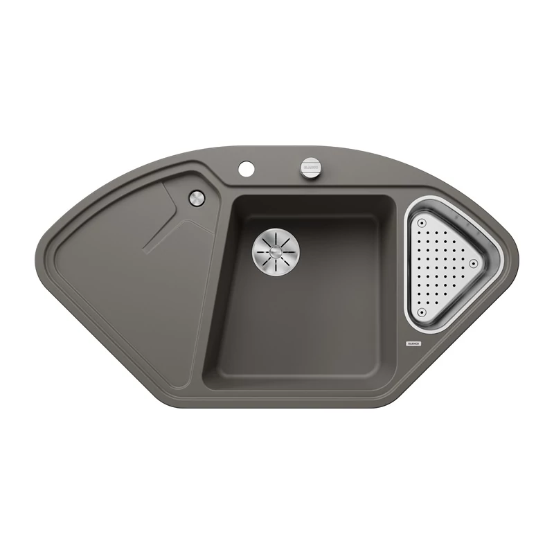 BLANCO DELTA II Silgranit mosogatótálca, vulkánszürke, tartozékokkal, excenterrel BLANCO DELTA II Silgranit mosogatótálca, vulkánszürke, tartozékokkal, excenterrel