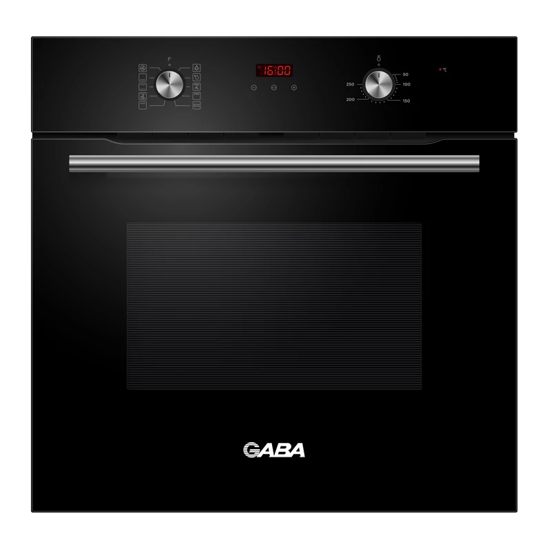 Gaba GMO-70-9CB   Beépíthető Elektromos Sütő, 70 L, 9 Funkció, Hőlégbefúvás, Piros Kijelző, Fekete