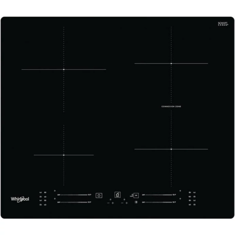 Whirlpool WB S2560 NE BM Matt Protect, zónánkénti premium slider vezérlésû indukciós fõzõlap, 60 cm, 4 fõzõzóna, Bridge funkció,  Power Management
