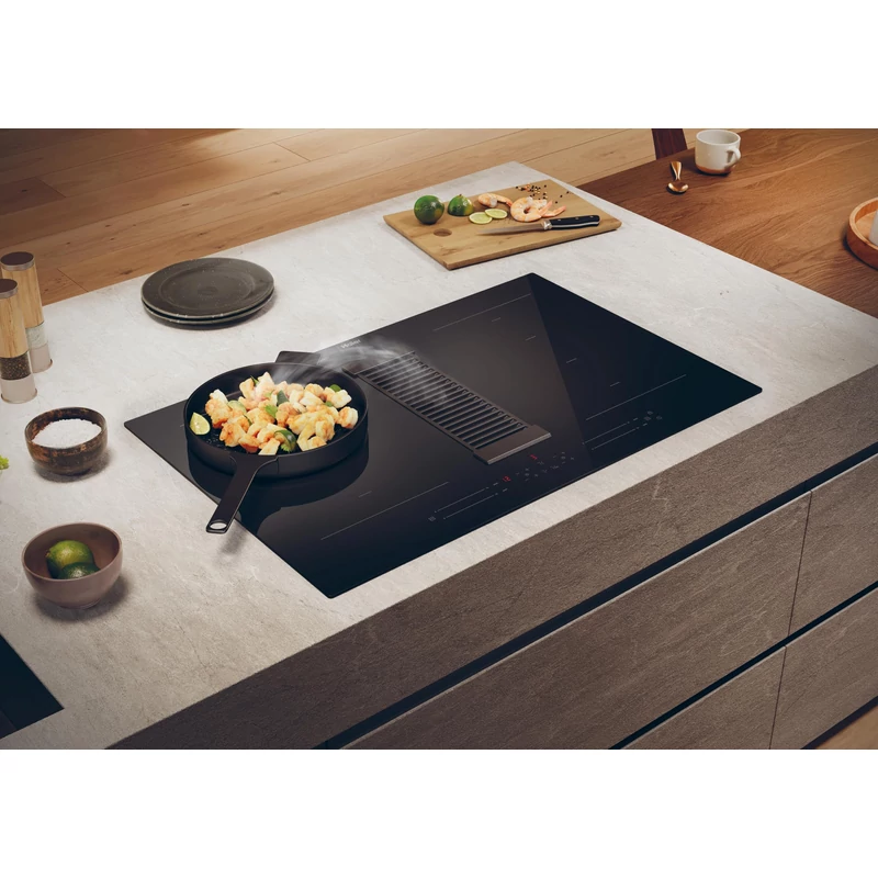 Haier HAIH82MTMCF Beépíthető indukciós főzőlap beépített páraelszívóval, 80 cm széles