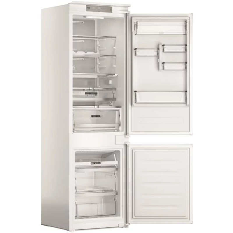 Whirlpool WHC18T573 beépíthető kombinált hűtő,  182 l hűtőtér/68 l fagyasztótér, D energiaosztály, 6. Érzék, Total No Frost