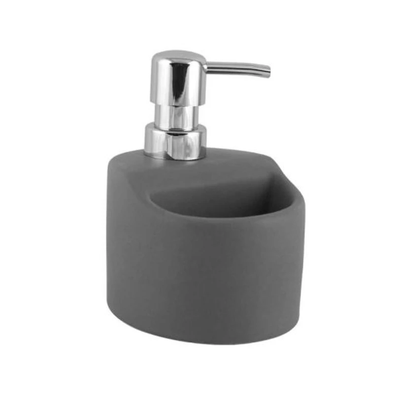 Laveo YOGO Kerámia mosogatószer adagoló, Szín: matt szürke / króm