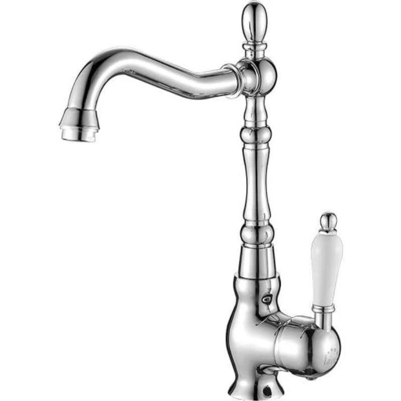 Laveo EVORA Konyhai álló csaptelep L alakú kiömlővel, Szín: króm