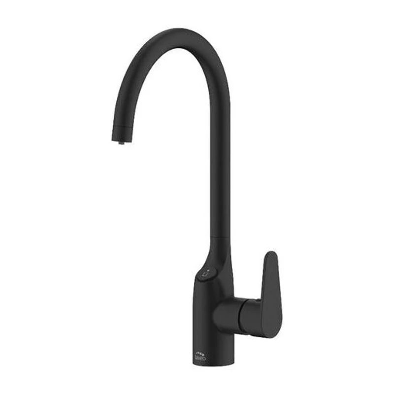 Laveo CLARO Konyhai álló csaptelep vízszűrő csatlakozással, Szín: fekete