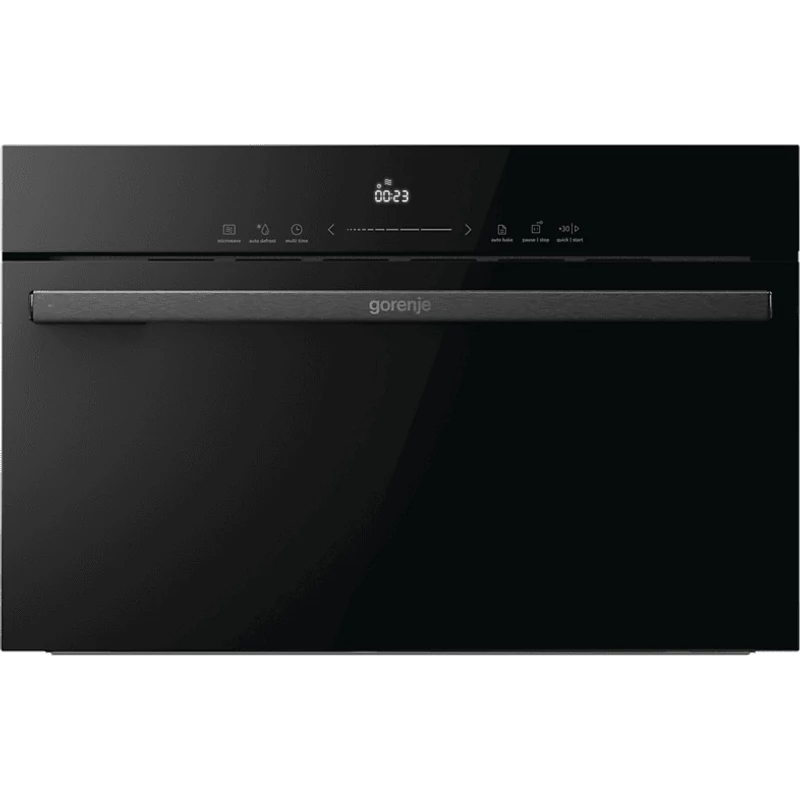Gorenje BM341M3DBGH Beépíthető mikró, 34 L, fekete üveg, lefelé nyíló ajtó