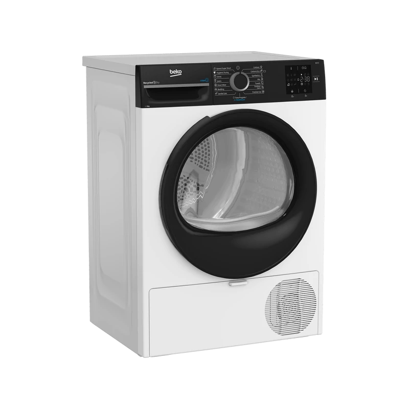 Beko BM3T38239WBB szabadonálló hőszivattyús szárítógép, 8 kg, Steam Cure funkció, FreshCaps Beko BM3T38239WBB szabadonálló hőszivattyús szárítógép, 8 kg, Steam Cure funkció, FreshCaps