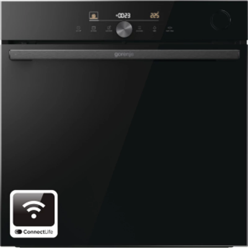 Gorenje BPSA6747DGWI beépíthető sütő, gőzfunkciók, pirolitikus öntisztítás, húsmaghőmérő, 2 szintes teleszkópos, Wifi