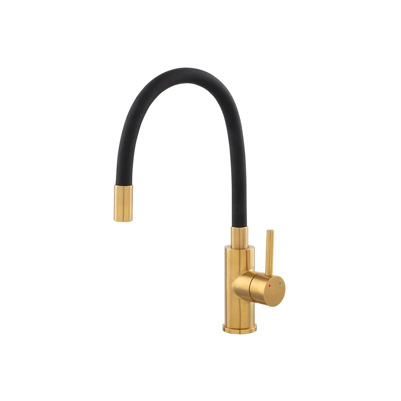 Ferro Zumba BZA4BSSG csaptelep flexibilis kifolyócsővel, fekete/arany Ferro Zumba BZA4BSSG csaptelep flexibilis kifolyócsővel, fekete/arany