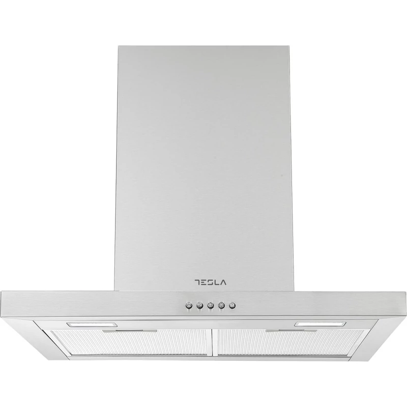 Tesla DC600AX fali kürtős elszívó, 60 cm, T- shape, 630 m3/h légszállítás, 72 dBA, alu filter, 3 fokozat, LED világítás, inox