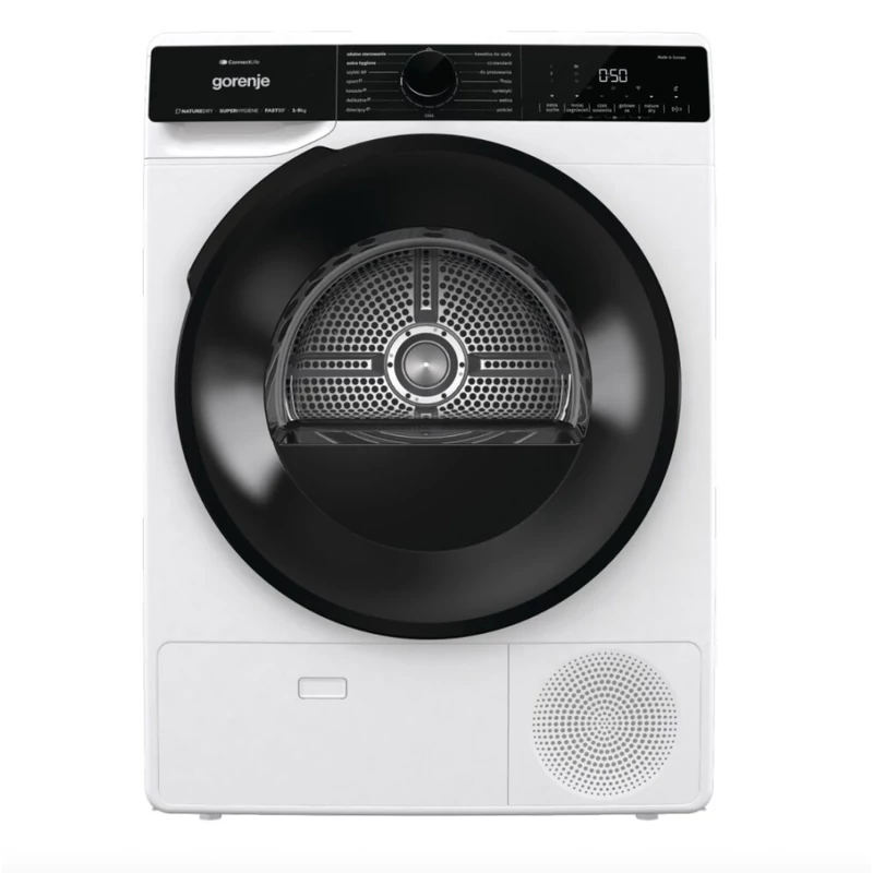 Gorenje DPNA92WIFI hőszivattyús szárítógép, 9 kg, érintőgombos LED kijelző, WiFi ConnectLife, ReFresh funkció, Dobvilágítás, NatureDry