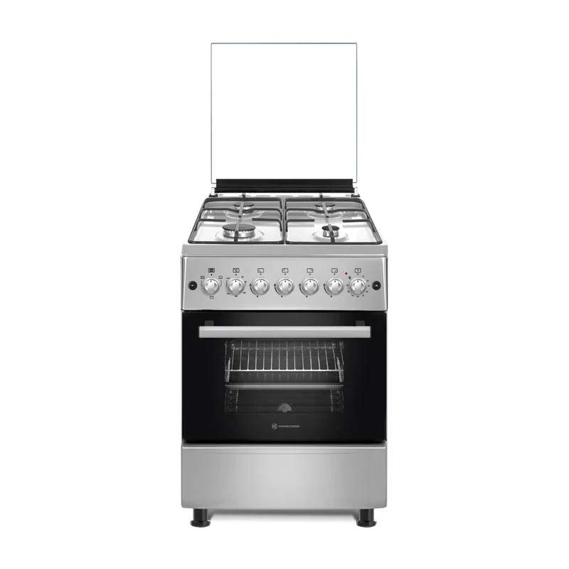 NOVACOOK F6B40EF INX 57x58cm gáz elektromos kombi tűzhely inox