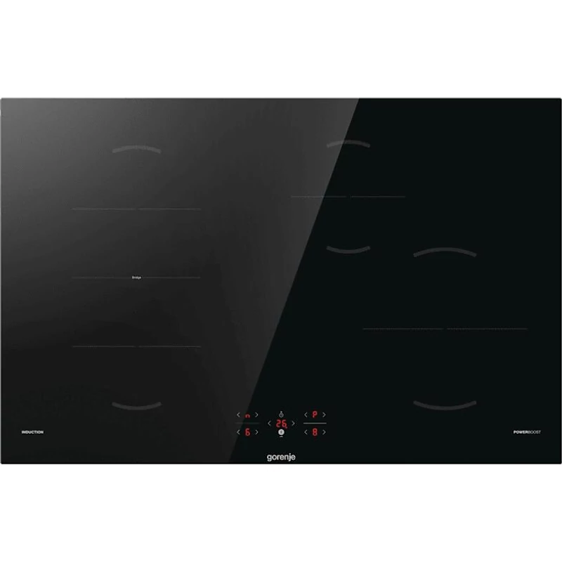Gorenje GI821FM beépíthető 80 cm széles indukciós főzőlap, 4 zóna, touch controll vezérlés, BridgeZone, edényfelismerés Gorenje GI821FM beépíthető 80 cm széles indukciós főzőlap, 4 zóna, touch controll vezérlés, BridgeZone, edényfelismerés