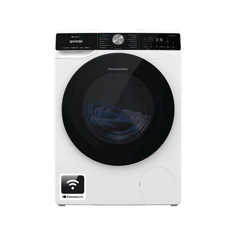 Gorenje WNS94A1TWIFI elöltöltős mosógép, 9 kg, 1400 f, gőzprogramok, inverter motor, Wifi-Connect Life, DoseAid, Total AquaStop,  Dobvilágítás, A-10% osztály