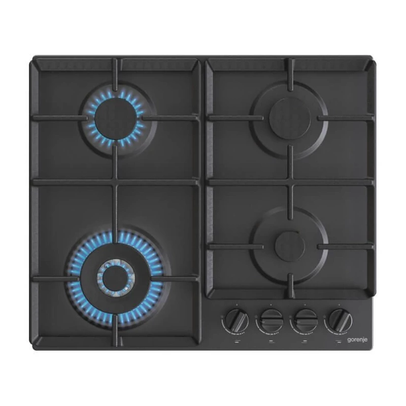 Gorenje GW641BFB Beépíthető gáz főzőlap, 3+1 WOK égő, öntöttvas edénytartó rácsok