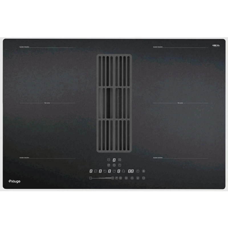 Kluge KHI8000B beépíthető indukciós főzőlap páraelszívóval, 80cm, matt f.