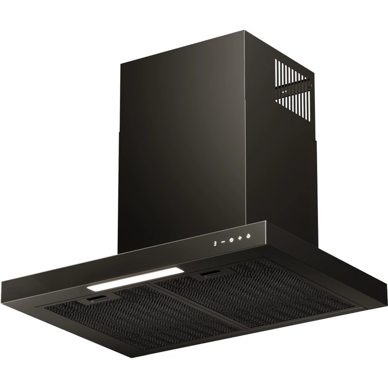 Kluge KMK6070BLG fali T-alakú fekete páraelszívó, 60cm, üvegfront