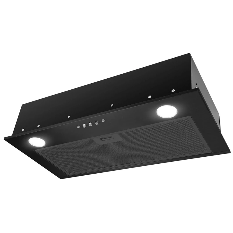 Kluge KOV5012BL beépíthető fekete páraelszívó, 60cm, 17cm magas