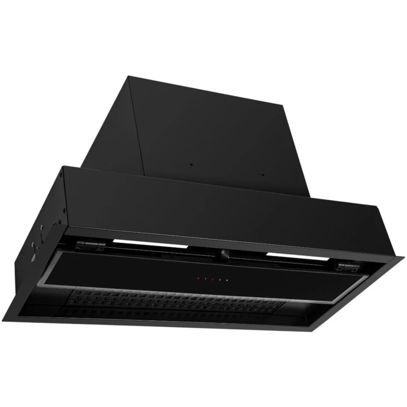 Kluge KOV6140BLG beépíthető fekete páraelszívó, 60cm, kihajtható fekete üvegpanel