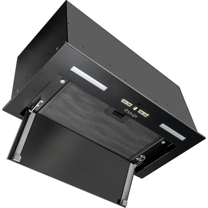 Kluge KOV6600BLG beépíthető fekete páraelszívó, 60cm, TC
