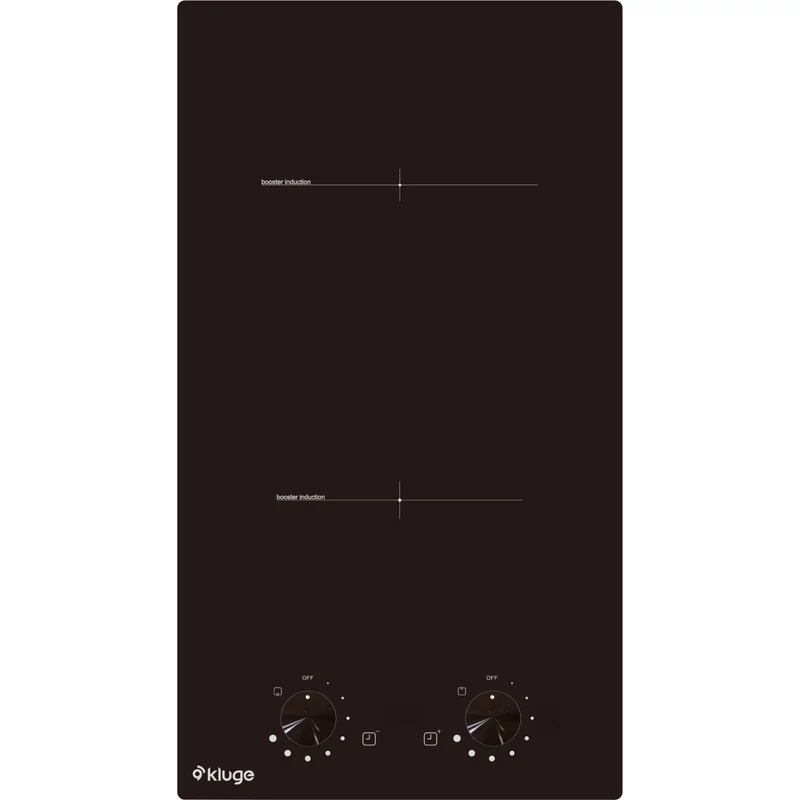 Kluge KPI3003BB beépíthető indukciós domino főzőlap, 30cm, fekete ü., forgógombos