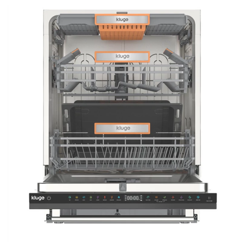 Kluge KVD6300XL beépíthető mosogatógép, 60 cm, 16 teríték, időkijelző a padlón