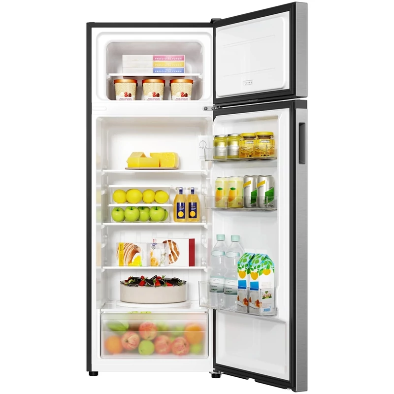 CANDY CNDQ2S514EX Felülfagyasztós inox kombi hűtő 143 cm