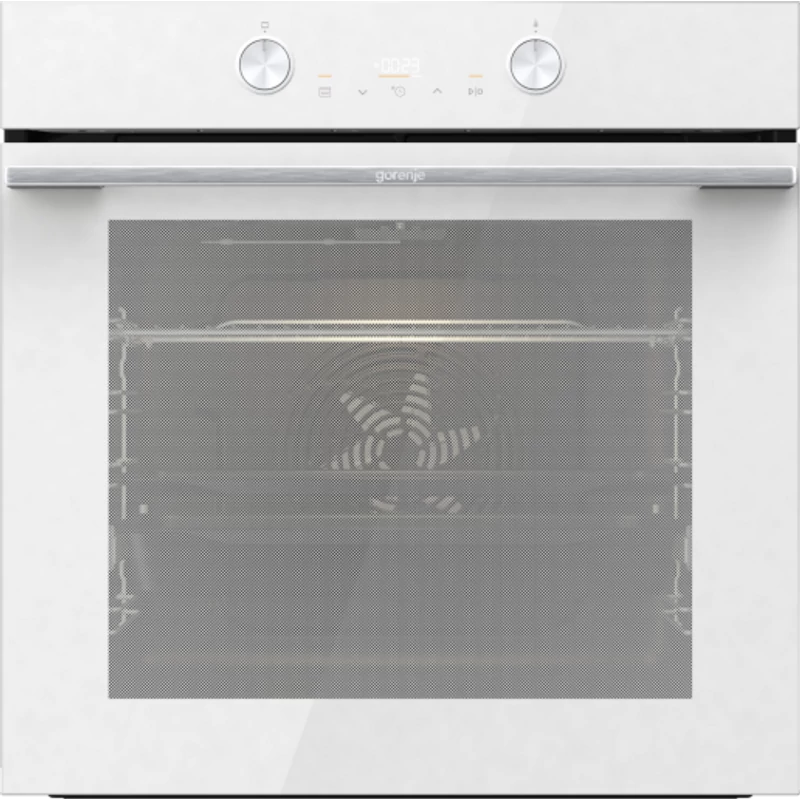 Gorenje BOS6737E06PWG Beépíthető multifunkciós sütő, 12 funkc, ExtraSteam - hozzáaadott gőzfunkció, 77 liter HomeMadePlus, GentleClose lassú ajtózáródás, GentleOpen - lecsapodás nélküli ajtónyitás, teleszkópos sütősín , fehér üveg előlappal (a BOS6737E06W