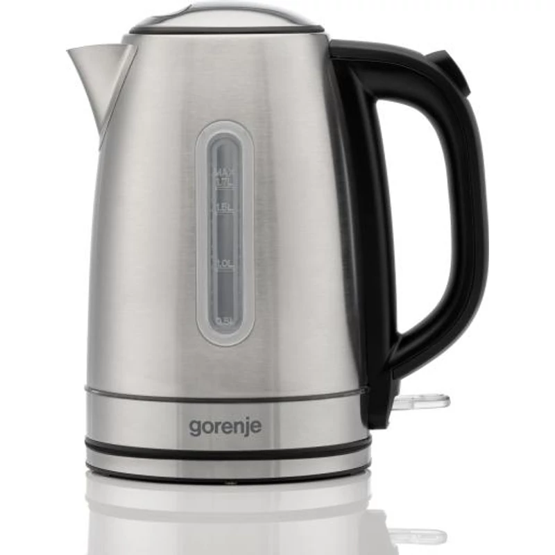 Gorenje K17DS VÍZFORRALÓ  1,7 liter,  2200W, betekintő ablakkal, automatikus kikapcsolás, 360°-ban elforgatható, fehér működés visszajelző, inox